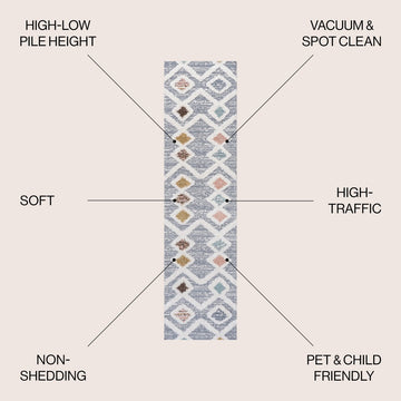 Monique Trellis High-low Area Rug
